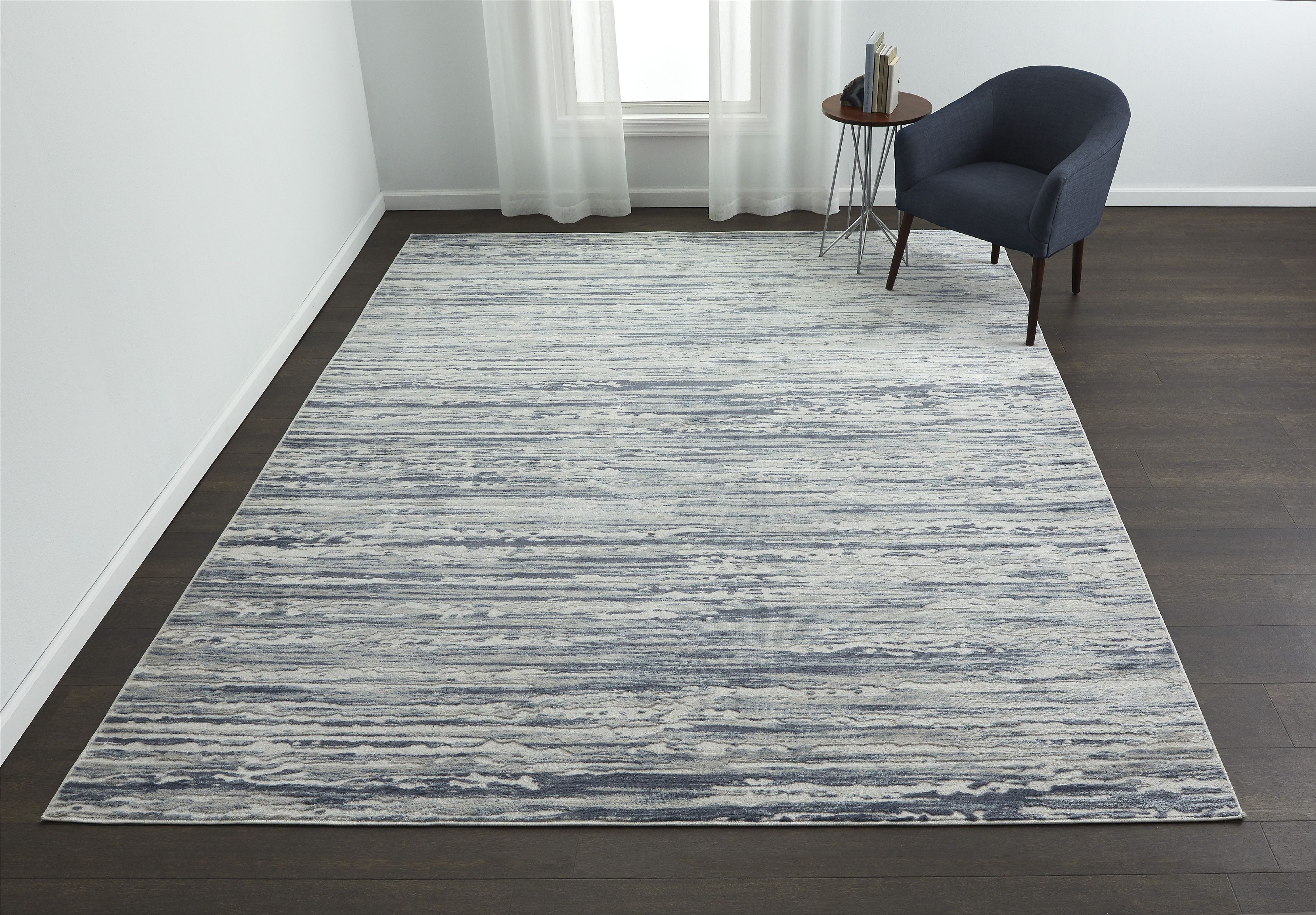 VCNY Home Marcus HighLow Pile Area Rug, 9' x 12', Blue