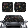 thumbnail image 6 of Lsque Galaxy 2 PCS Windshield Sun Shade | CarFoldable Window Covers | Car Accessories Reflect UV for Universal Cars SUV Truck | Small, 6 of 7