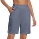 thumbnail image 1 of WILLBEST Pantalones Capri Casuales para Mujer, de Verano, Elásticos, Hasta La Rodilla, para Entrenamiento, Yoga, Informales, con Cintura Elástica, con Bolsillos, 166 Chica, 1 of 4
