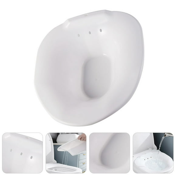 OULII Sitz Bath Bowl for Toilet Toilet Seat White Easy to Clean Daily Use 1Pcs