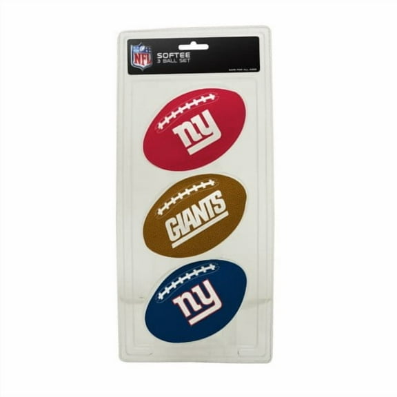 Jarden NFL New York Giants 3-Football Softee Set