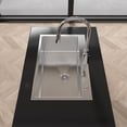 thumbnail image 3 of Izzovium 30"x19" Single Bowl Stainless Steel Kitchen Sink, Overmount Brushed Nickel Finish with US Standard Drain and Hook, Gray, LS-SSBR04, 3 of 8