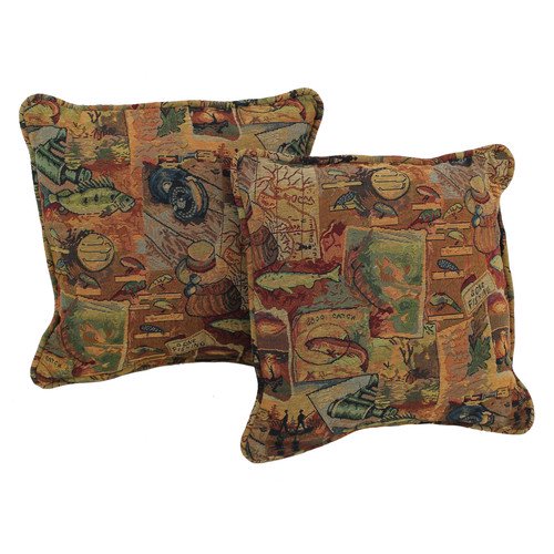 Blazing Needles Western Tapestry Throw Pillow (Set of 2)