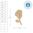 thumbnail image 2 of Bud Rose Wood Cutouts 8-inch, 1/8 inch Thick, Pack of 3 Rose Flower Gifts for Women and Valentines Crafts/Decor, by Woodpeckers, 2 of 5