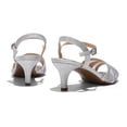 thumbnail image 2 of BURUDANI Women'S Summer Open Toe Low Heels Sandals Fashion Ankle Strap Party Dress Sandals SILVER Size 11, 2 of 8