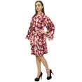thumbnail image 1 of Bimba Women's Floral Robe Bridal Wine Bridesmaid Kimono Sleepwear Cover Up-14, 1 of 4