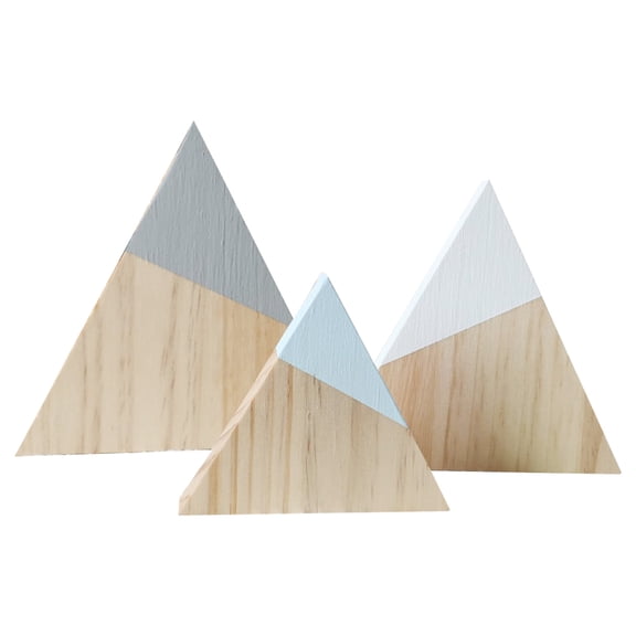 LEXSOMEO 3pcs Mountain Shelf Decor Mountain Wooden Sign Farmhouse Wood Mountain Decor Table Decor Centerpiece