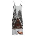 thumbnail image 5 of Christmas Snowmen Design Sleeveless Dress Woman Fashion Long Dresses Women's Summer Suit Dress 2025, 5 of 7