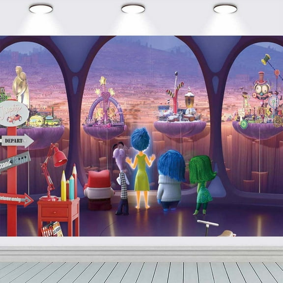 Inside Out Birthday Party Supplies Banner Backdrop Background Taspestry Poster Wall Decor