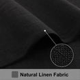 thumbnail image 2 of decorUhome Placemats Set of 6 - Cotton Linen Blend Washable Heat Resistant Dining Table Mats, Black, 13" x 19", 2 of 7