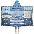 thumbnail image 2 of Retirement Gift for Women 2024,Double Layer Sherpa Retirement Wearable Blanket Hoodie,Going Away Funny Retirement Goodbye Gifts for Coworkers,Birthday for Women, 2 of 6