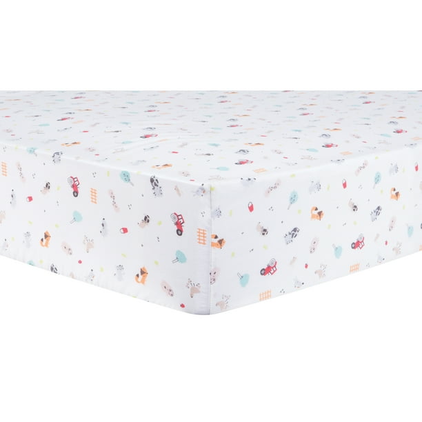 Trend Lab Farm Stack Fitted Crib Sheet Walmart Com Walmart Com