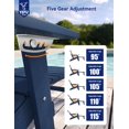 thumbnail image 3 of WINSOON Folding Adirondack Chair Five-Gear Adjustable Backrest, Adirondack Retractable Ottoman, Weather Resistant with 2 Cup-Holder for Outdoor, Fire Pit, Patio, Garden, Lawn, 380lbs(Navy), 3 of 7