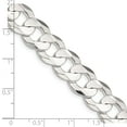 thumbnail image 5 of Sterling Silver 11.9mm Concave Beveled Curb Chain Necklace Size 20, 5 of 7
