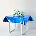thumbnail image 2 of Efavormart 50"x50" Metallic Foil Square Tablecloth, Disposable Table Cover - Royal Blue for Wedding, Baby Showers, Birthday, Party, Banquet, Table Decorations, 2 of 11