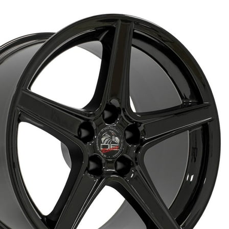 OE Wheels FR06B 18 Inch Rim Fits Mustang FR500 Style 5x114.3 18x10 Gloss Black - Hollander 3810 (1)