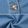 thumbnail image 7 of Vintage Long-Sleeve V-Neck Pocket Denim Button-Up Cardigan Jacket Casual Lightweight Jean Coat for Men, 7 of 7
