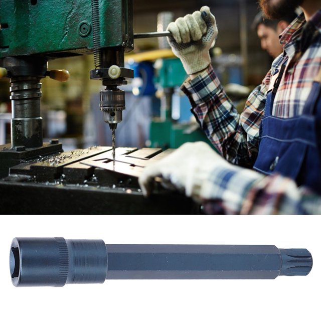 Screwdriver Socket, Hardware S2 Alloy Steel Socket Bit 1/2X150XM14 Delicate Workmanship 12-Side for Industrial Supplies