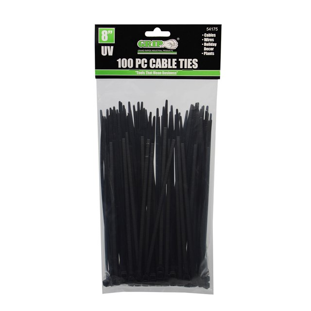 Grip 8" MultiPurpose Heavy Duty Electrical Cable Ties UL/UV