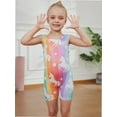 thumbnail image 6 of Gymnastics Leotards for Girls Rainbow Unicorn Toddlers Kids Tumbling Outfit Dance Unitard Biketards with Shorts, 6 of 6