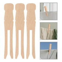 GOOHOCHY Clothes Pegs for Washing Line 50Pcs Wooden Round for Laundry Drying and Clipping Clothes