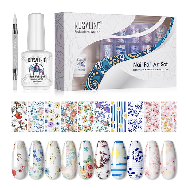 Nail Art Foil Glue Gel Con Starry Sky Star Foil Stickers Set Nail Transfer Tips Nail Prints Manicure Art Diy Eigraketly CE003118-02