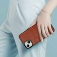thumbnail image 6 of Allytech Wallet Case for iPhone 15 Plus - 2 Card Holder - Military Grade Drop Protection - Ultra Slim & Protective - Premium PU Leather Shockproof Phone Case for Women & Men - Brown, 6 of 6