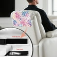 thumbnail image 6 of SCRAWLGOD Tie-Dye Pink White 3 PCS Sofa Headrest Cover Non Slip Headrest Protector for Recline Chair PU Leather Couch Head Rest Covers for Living Room,Office Chair,17x27in, 6 of 7