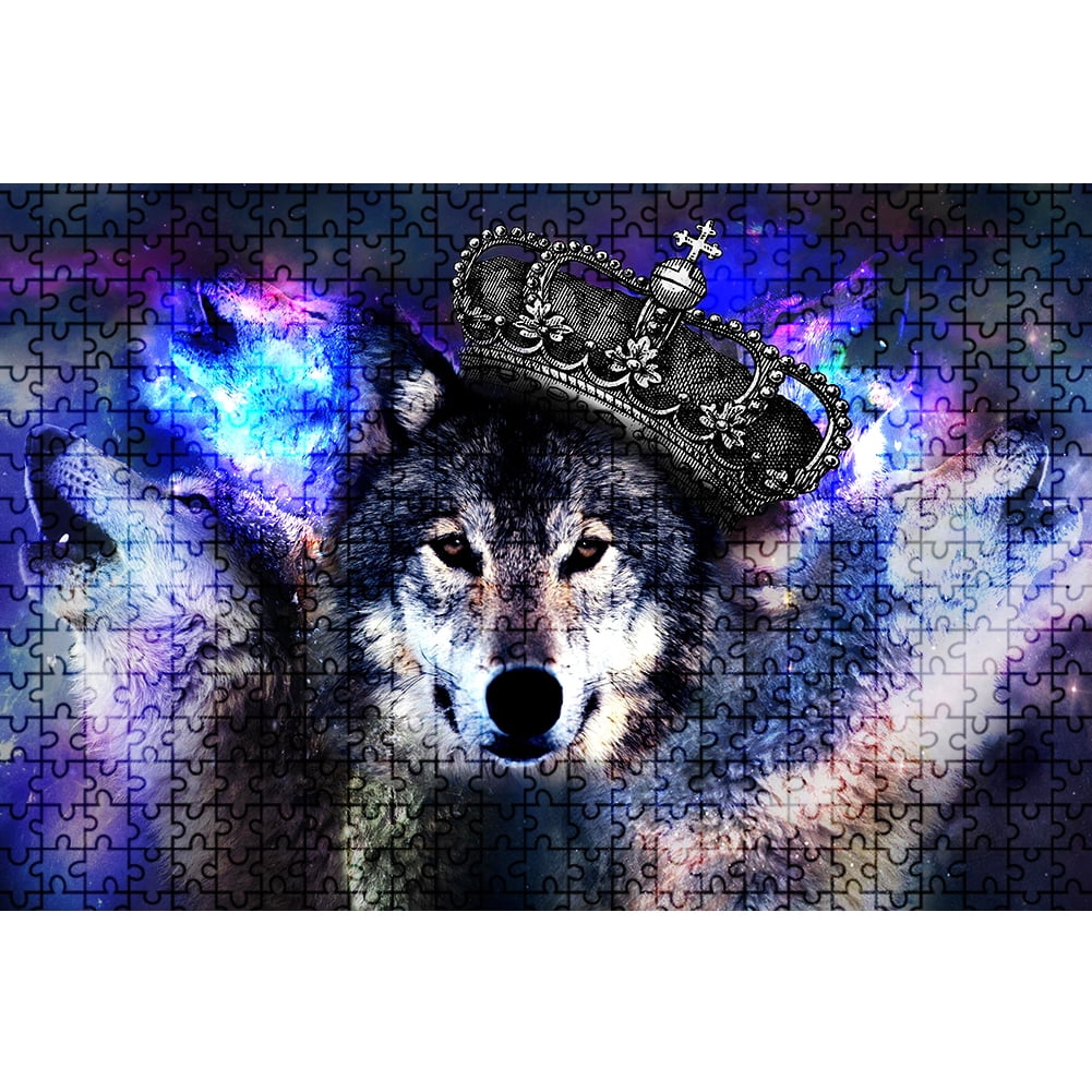 1000pcs DIY Jigsaw Paper Puzzle Fierce Wolf Animal Picture Room Decoration  #SF 