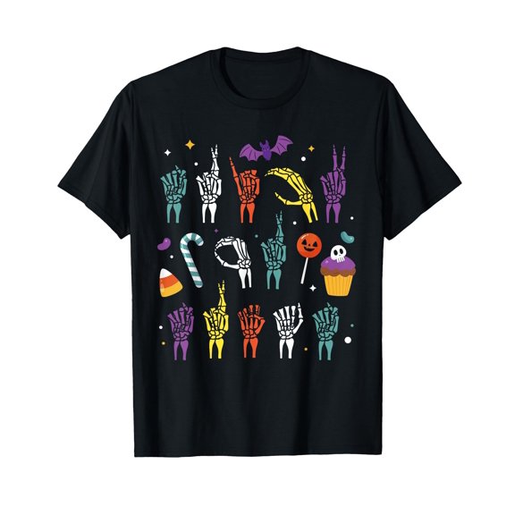Trick or Treat ASL Hands American Sign Language Halloween T-Shirt