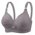 thumbnail image 4 of TAGOLD Summer Savings Clearance 2024! for Womens Plus Size Bra,Woman's Printing Gathered Together Large Size Daily Bra Underwear No Rims, 4 of 5