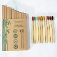 thumbnail image 2 of 10 Pack - Biodegradable Natural Charcoal Bamboo Toothbrushes | Biodegradable, Compostable, Eco Friendly, Natural, Organic, Vegan, 2 of 5