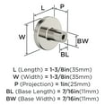 thumbnail image 3 of Amerock Versa 1-3/8 inch (35mm) Diameter Polished Nickel Cabinet Knob, 10 Pack, 3 of 3