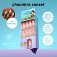 thumbnail image 4 of Lottie London x Chaun Legend Stay Press'd, Press on Nail Set, Pink & Orange Ombre Swirl Tips Coffin Shape, Chaunbré Sunset, 24 Nails, 4 of 14
