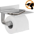 thumbnail image 1 of Portarrollos de papel higiénico autoadhesivo con soporte de aluminio para teléfono para cocina y baño, plateado, 1 of 1