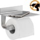 thumbnail image 1 of Portarrollos de papel higiénico autoadhesivo con soporte de aluminio para teléfono para cocina y baño, plateado, 1 of 1