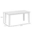 thumbnail image 2 of WLGD HDPE Outdoor Coffee Table, All-Weather Rectangle Patio Coffee Table, Plastic Outdoor Patio Table with Slatted Tabletop for Garden, Balcony, Backyard,White, 2 of 12