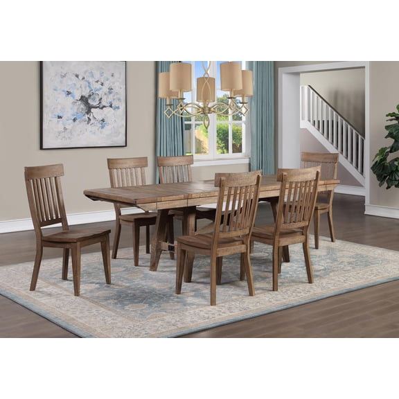 Steve Silver Riverdale 7pc Dining Set in Brown