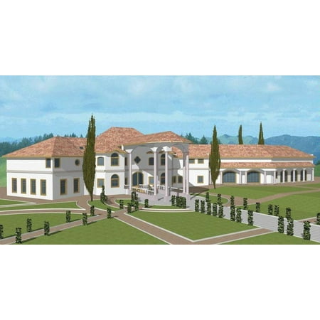 001-2018: Contemporary ICF 6 Bed, 8 Bath Luxury Home Plan, 18174 Sq Ft: Full Blueprints with License to Build by Home Plan Marketplace - Lesuto