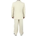 thumbnail image 5 of Stylish 2pc. Men's Regular Fit Dress Suit with 1 Free Pair of Socks - Ivory 56L, 5 of 6