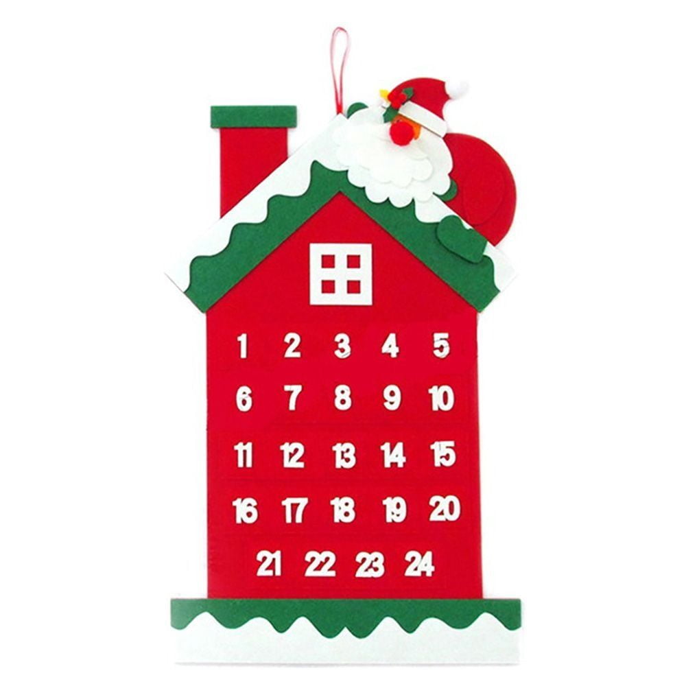 Advent Calendars Xmas Supplies Christmas Tree Decor DIY Christmas Gift  Calendar Door Ornaments Felt Christmas Tree Hanging Decorations 4 -  Walmart.com