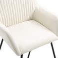 thumbnail image 5 of vidaXL Dining Chairs 4 pcs Cream Fabric, 5 of 5