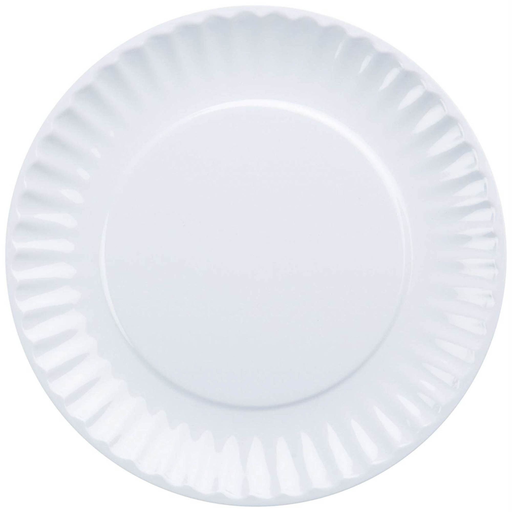 Set of 6 Pure White Dinner Plate 9"