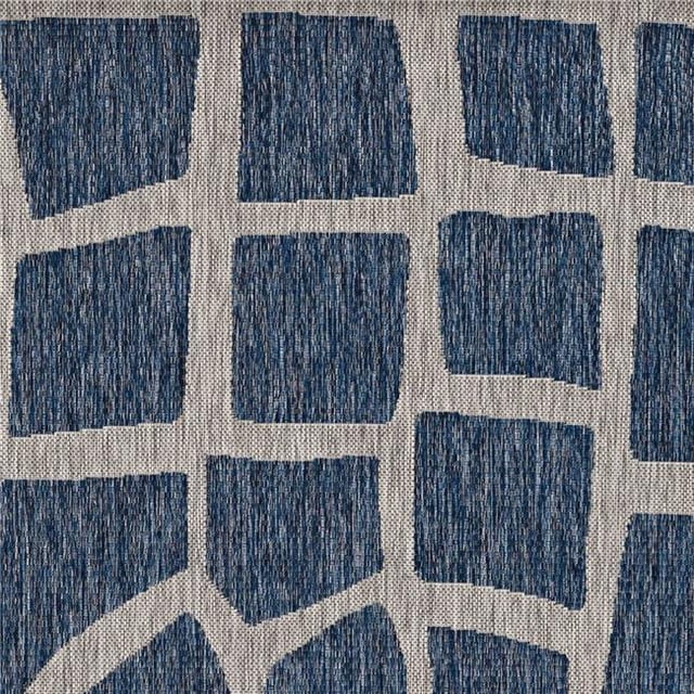 94" X 94" X 0.'25" Blue/Grey Polypropylene Rug