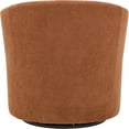 thumbnail image 4 of Fox Hill Trading Traditional Fabric Curved Arm Swivel Tub Chair in Burnt Orange, 4 of 4