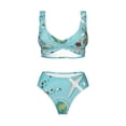 thumbnail image 5 of Honeii Travelling on Airplane Print Women’s Bikini Set,Two Piece Swimsuit Bathing Suits,Stylish High Elasticity Swimwear for Beach and Pool, 5 of 7