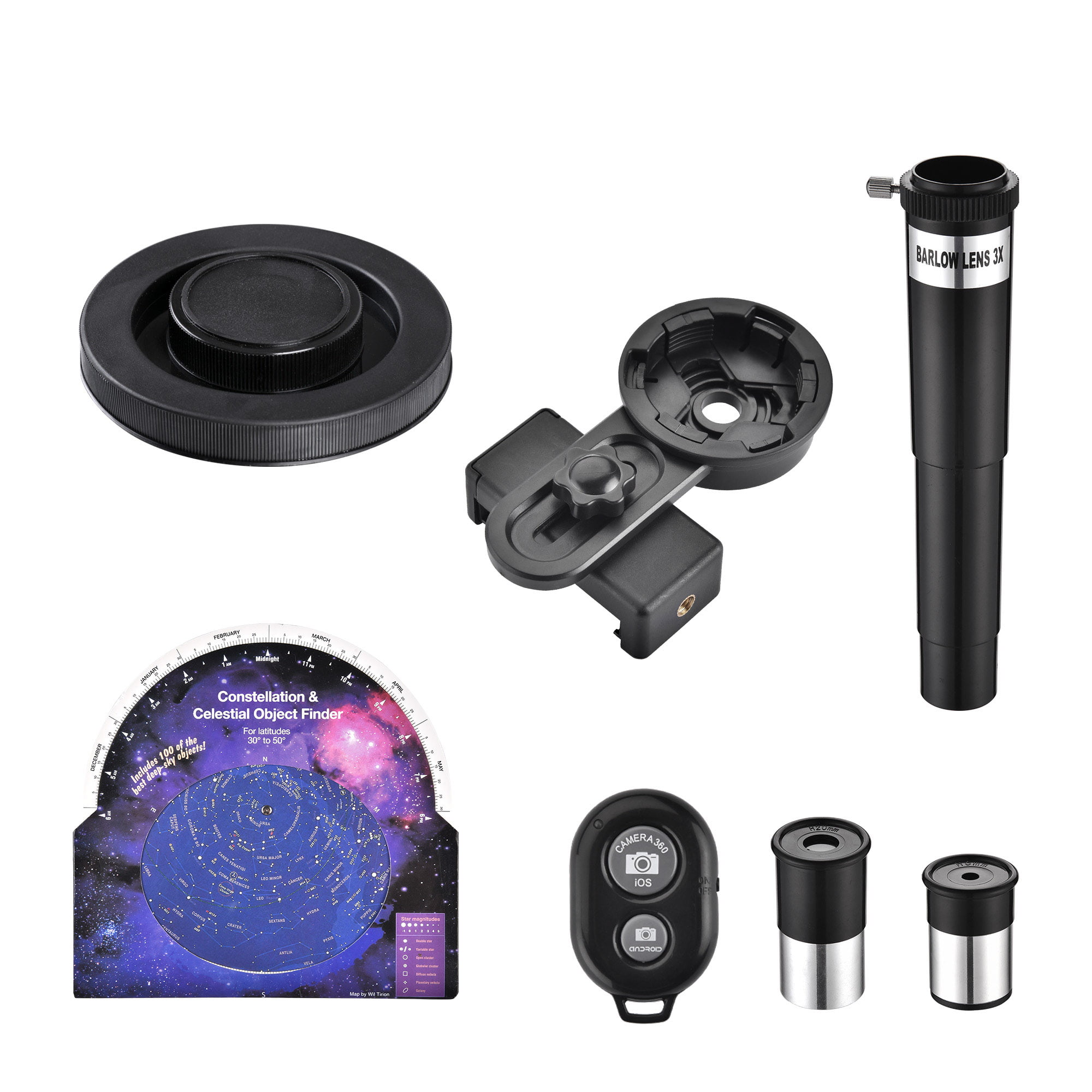 Different Magnification eyepieces can Make You Free with observed at Different Distances and Sizes US Delivery 50mm Astronomical Refractor Telescope Table Top ，2 eyepieces 