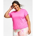thumbnail image 2 of ID Ideology Plus Size Birdseye Mesh T-Shirt Pink Stone 2X, 2 of 2