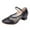 Black, variant on Fukaraa Breathable Mesh Latin Dance Shoes Women - 2025 Middle Heel Single Shoe for Practice