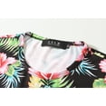 thumbnail image 3 of SSLR Women's T-Shirts Printed Short Sleeve Cold Shoulder Tops, 3 of 6